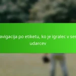 Navigacija po etiketu, ko je igralec v seriji udarcev