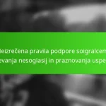 Neizrečena pravila podpore soigralcem, reševanja nesoglasij in praznovanja uspehov