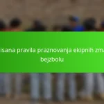 Nepisana pravila praznovanja ekipnih zmag v bejzbolu