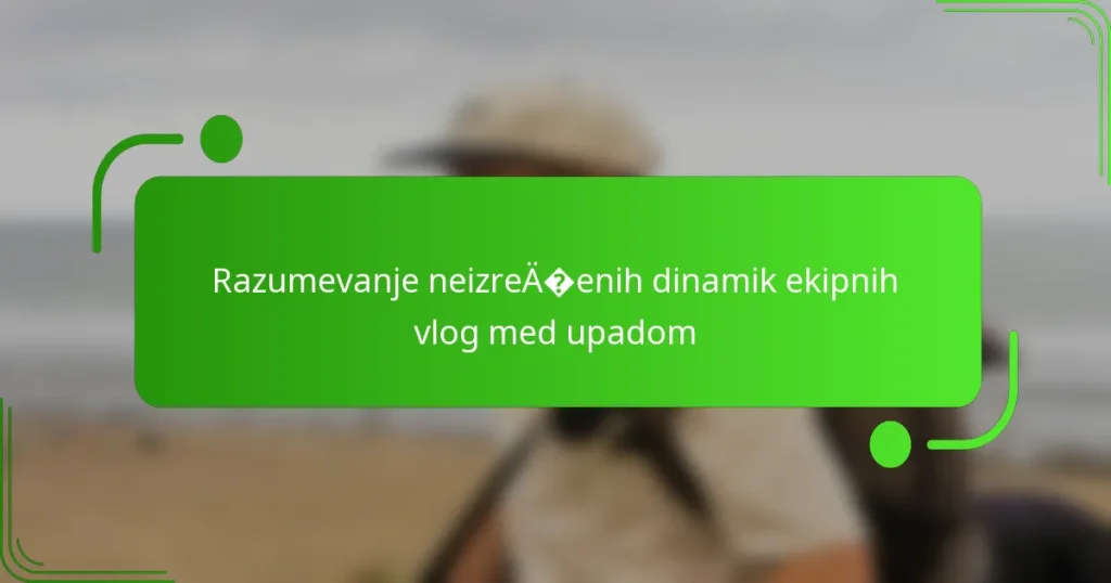 Razumevanje neizrečenih dinamik ekipnih vlog med upadom