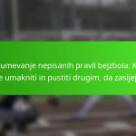 Razumevanje nepisanih pravil bejzbola: Kdaj se umakniti in pustiti drugim, da zasijejo