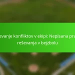 Reševanje konfliktov v ekipi: Nepisana pravila reševanja v bejzbolu