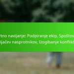 Športno navijanje: Podpiranje ekip, Spoštovanje navijačev nasprotnikov, Izogibanje konfliktom