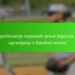 Spoštovanje nepisanih pravil bejzbola o upravljanju s številom metov