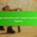 Vloga nepisanih pravil v ekipnih sestankih v bejzbolu