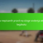 Vpliv nepisanih pravil na sloge vodenja ekip v bejzbolu