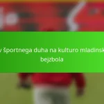 Vpliv športnega duha na kulturo mladinskega bejzbola